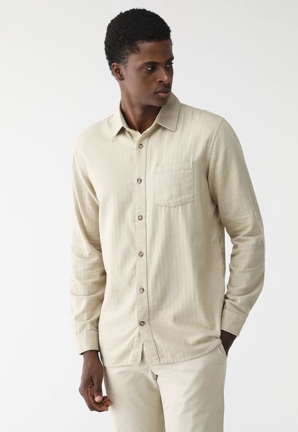 Camisa GAP Reta Pocket Off-White - Marca GAP