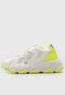 Tênis Dad Sneaker Chunky Forever 21 Recortes Neon Branco/Amarelo - Marca Forever 21