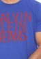 Camiseta Calvin Klein Jeans Fitted Logo Azul - Marca Calvin Klein Jeans