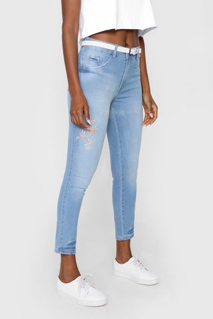 Calça Jeans Biotipo Skinny Bordado Azul - Marca Biotipo