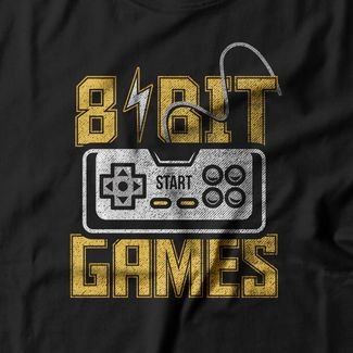 Camiseta Feminina 8 Bit Games - Preto