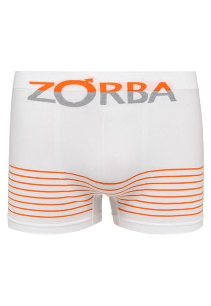 Cueca Zorba Boxer Seamless Striped Branca - Marca Zorba