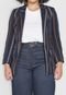 Blazer Cropped Only Suede Azul - Marca Only