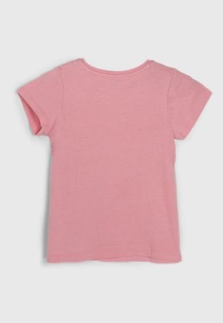 Camiseta GAP Infantil Logo Rosa