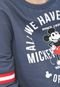 Blusa de Moletom Flanelada Fechada Cativa Disney Mickey Azul-Marinho - Marca Cativa Disney