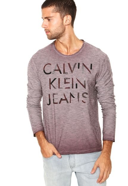 Camiseta Calvin Klein Mix Técnicas Roxa - Marca Calvin Klein Jeans