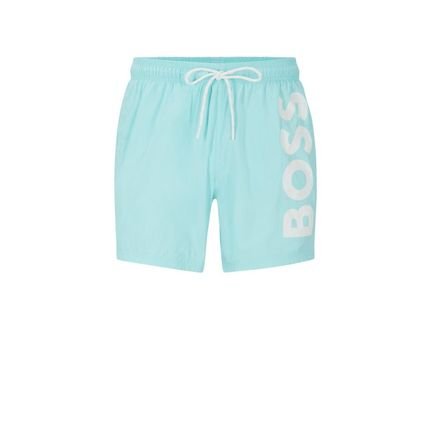 Shorts De Praia De Secagem Rápida Com Logo Grande - Marca BOSS