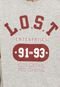 Camiseta ...Lost  Enterprises Cinza/Vinho - Marca ...Lost