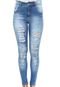 Calça Jeans Biotipo Hot Pant Estonada Azul - Marca Biotipo