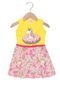 Vestido For Girl Flamingo Amarelo/Rosa - Marca For Girl