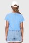 Camiseta Cropped Volcom Solid  Azul - Marca Volcom