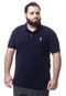 Kit 2 Camisas Polo Plus Size - Cinza e Marinho - Marca Polo Marine