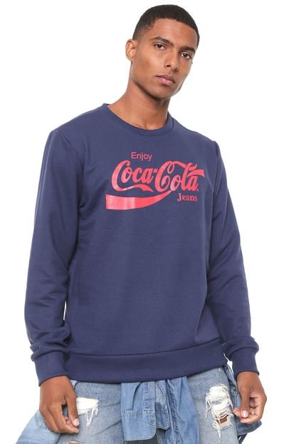 Moletom Fechado Coca-Cola Jeans Aroma Azul-marinho - Marca Coca-Cola Jeans