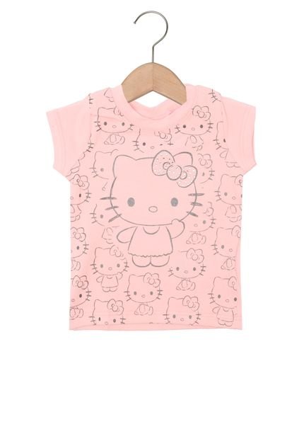 Blusa Hello Kitty Babies Manga Curta Menina Rosa - Marca Hello Kitty Babies