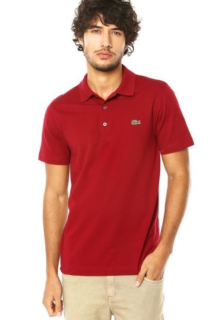 Camisa Polo Lacoste Bordado Vermelha - Marca Lacoste