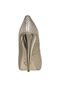 Peep Toe Textura Dourado - Marca Capodarte