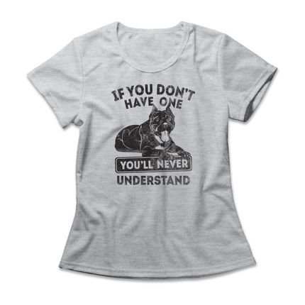 Camiseta Feminina Have A Dog - Mescla Cinza - Marca Studio Geek 