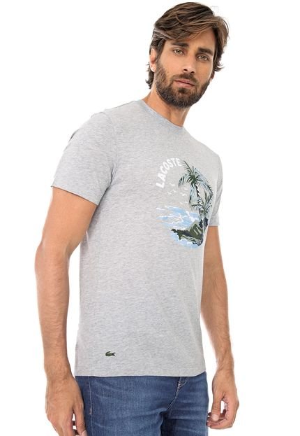 Camiseta Lacoste Tropical Cinza - Marca Lacoste