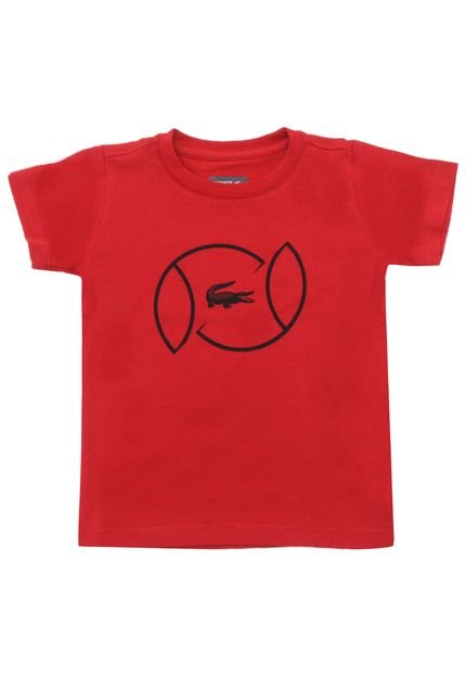 Camiseta Lacoste Kids Menino Frontal Preta - Marca Lacoste Kids