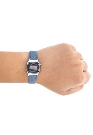 Relógio Casio LA670WL-2A2DF Prata/Azul
