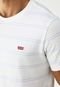 Camiseta Levis Reta Listrada Off White - Marca Levis