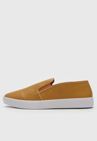 Slip On DAFITI SHOES Lasercut Caramelo - Compre Agora