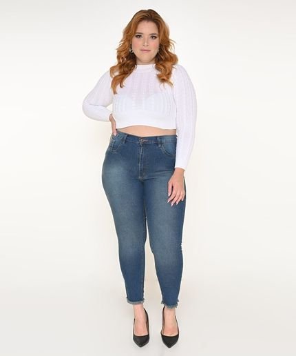 Calça Feminina Jeans Plus Cigarrete - Marca Razon Jeans
