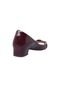 Peep Toe FiveBlu Salto Baixo Vinho - Marca FiveBlu