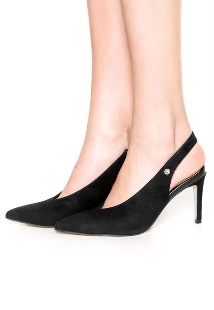 Scarpin Couro Dumond Bico Fino Preto - Marca Dumond