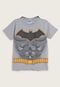 Camiseta Infantil Kamylus Batman Com Capa Cinza - Marca Kamylus