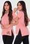 Kit com 02 Blusas Femininas Dry-Fit Poliamida Tapa Bumbum Fitness - Marca Click Mais Bonita