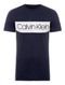 Camiseta Calvin Klein Masculina Tape Logo Azul Marinho - Marca Calvin Klein