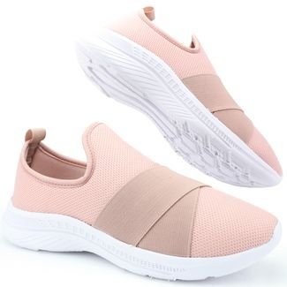 Kit Tênis Feminino Esportivo Calce Fácil Conforto Sapatore Rosa e Squeeze