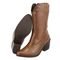 Bota em Couro Western Texana Cano Medio Bico Fino Country Feminina Conhaque Rado Shoes - Marca RADO SHOES