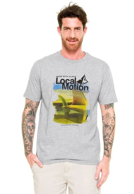 Camiseta Local Motion Surfboard Cinza - Marca Local Motion