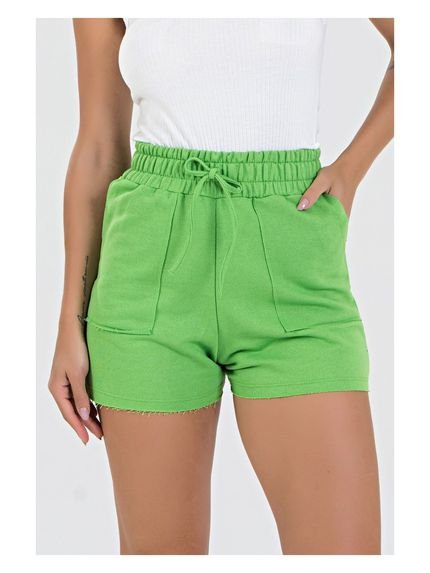 Short Moletinho Nick com Bolso Verde - Marca Meu Jeans