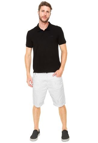 Bermuda Sarja Calvin Klein Jeans Bolsos Branca