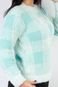 Blusa feminina de malha peludinha 60024 - Verde - Marca Enluaze