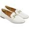 Sapato Feminino Mocassim CM Calçados Bico Quadrado Confort Branco Croco - Marca Monte Shoes