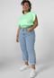 Blusa Cropped Forever 21 Plus Textura Verde - Marca Forever 21