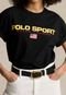 Camiseta Polo Ralph Lauren Reta Logo USA Preta - Marca Polo Ralph Lauren