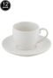 Conjunto de Xícaras de Café Bom Gourmet Porcelana com Pires 100ml 12 pçs Branco - Marca Bon Gourmet