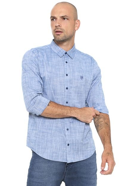 Camisa Cavalera Reta Mescla Azul - Marca Cavalera