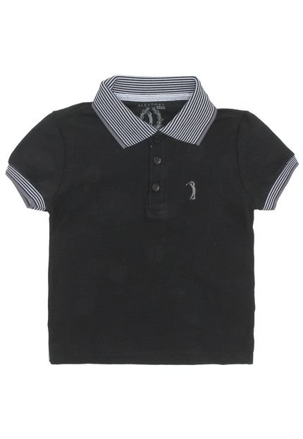 Camisa Polo Aleatory Menino Preta - Marca Aleatory