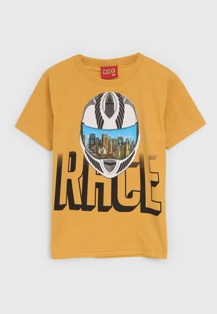 Camiseta Kyly Infantil Race Amarela - Marca Kyly