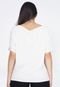 Blusa Morcego Amazonia Vital Malha Gola Canoa Manga Curta Off White - Marca Amazonia Vital