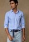 Camisa Polo Ralph Lauren Reta Listrada Azul - Marca Polo Ralph Lauren