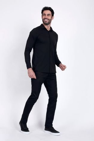 Camisa Manga Longa Slim Xadrez Tech Flex - Aramis