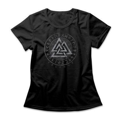 Camiseta Feminina Valknut - Preto - Marca Studio Geek 