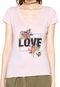 Camiseta Disparate Love Rosa - Marca Disparate